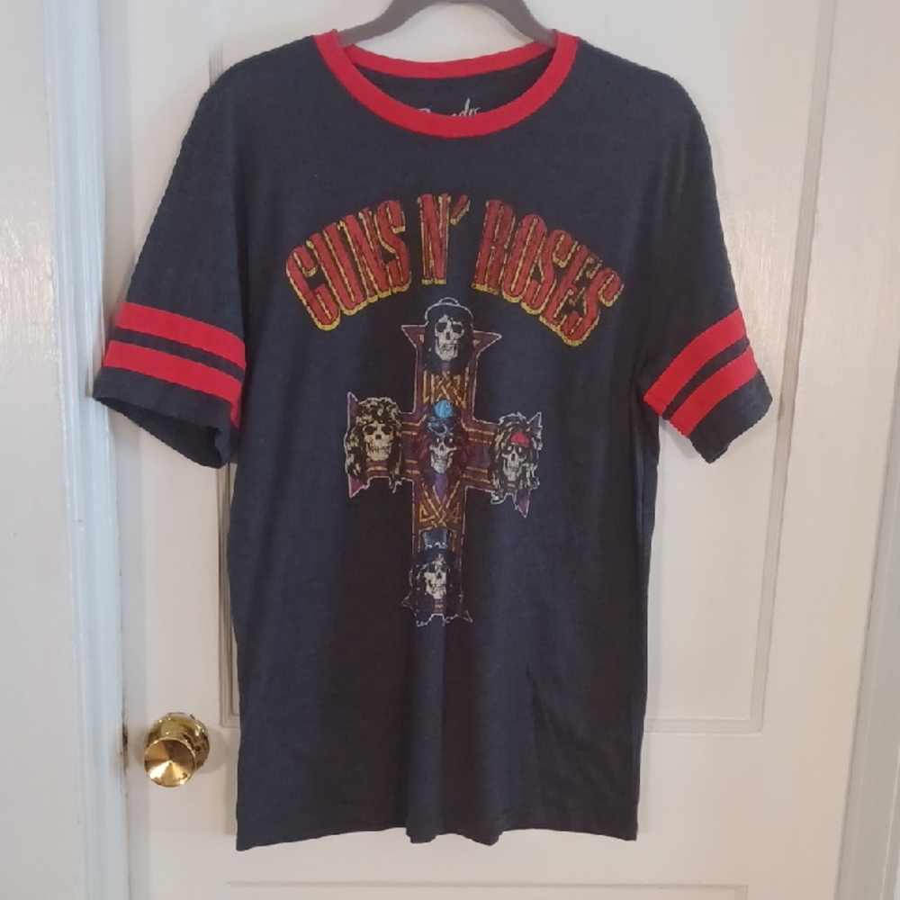 Guns And Roses Dark Gray T-Shirt Size Large